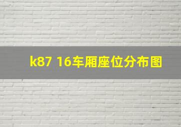 k87 16车厢座位分布图